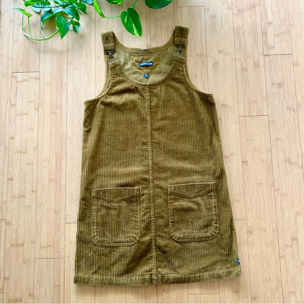 Toad & Co Del Rey Jumper Organic Cotton Corduroy Dress in Husk, XS